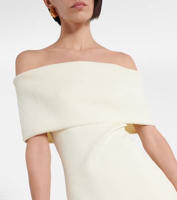 Robe midi à encolure bardot | Bottega Veneta