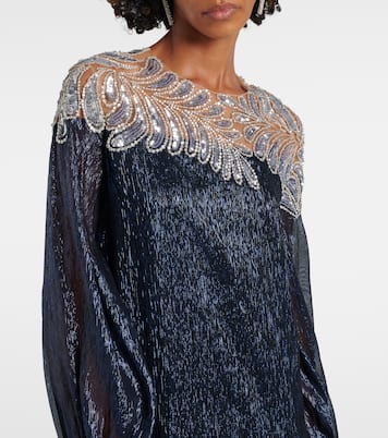 Caftano in mousseline con cristalli | Oscar de la Renta
