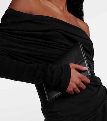 Bound draped off-shoulder jersey top | Entire Studios