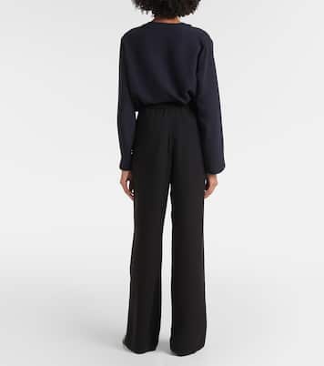Weite High-Rise-Hose aus Cady Couture | Valentino