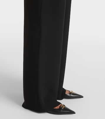 Weite High-Rise-Hose aus Cady Couture | Valentino