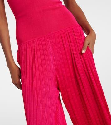 Strapless pleated knitted jumpsuit | Alaïa