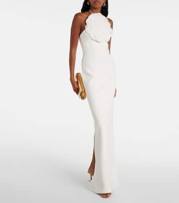 Bridal Odetta floral-appliqué gown | Rebecca Vallance