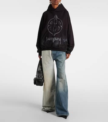 Fifty-Fifty low-rise wide-leg jeans | Balenciaga