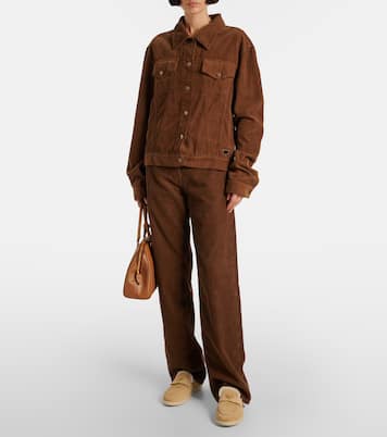 Shearling-lined suede loafers | Prada
