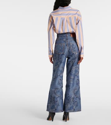 جينز جاكار واسع بتطريز البازيلي | Etro