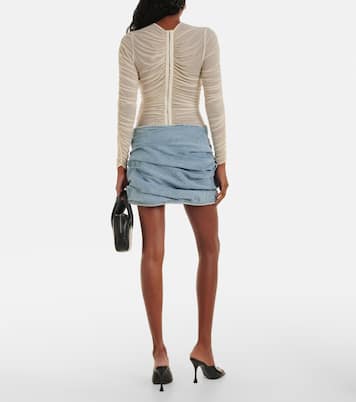 Mini-jupe en jean à fleur | Magda Butrym