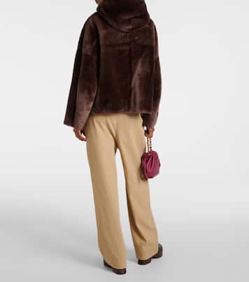 Chaqueta cropped de borrego | Blancha