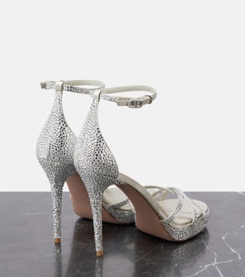 Eveninglam 115 embellished satin sandals | Valentino Garavani