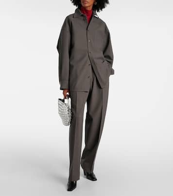 Gerade Mid-Rise-Hose aus Wolle | Bottega Veneta