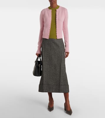Jupe midi en laine | Prada
