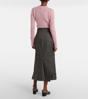 Jupe midi en laine | Prada