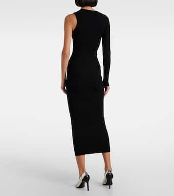 Abito midi asimmetrico in maglia a coste | Courrèges
