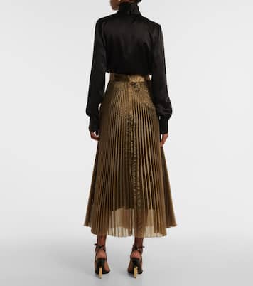 Gonna midi in jacquard plissé  | Dolce&Gabbana