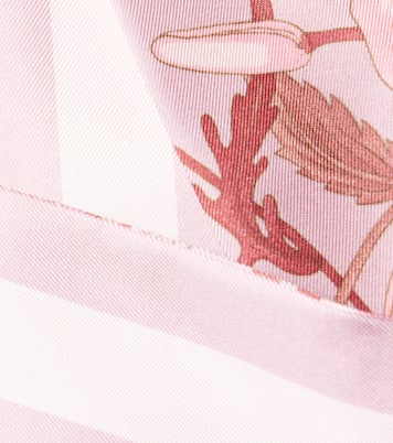 Foulard in seta con stampa floreale | Gucci