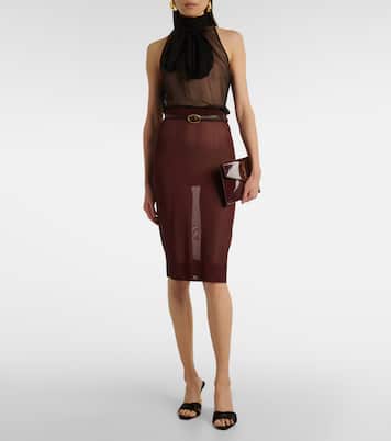 Mules Opyum 85 in raso | Saint Laurent