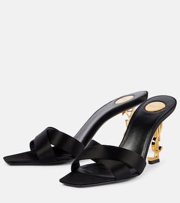 Mules Opyum 85 in raso | Saint Laurent