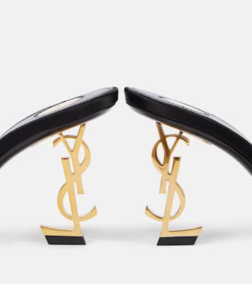 Mules Opyum 85 in raso | Saint Laurent