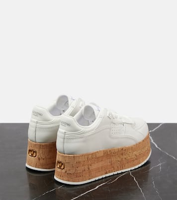 Freedots XL leather platform sneakers | Valentino Garavani