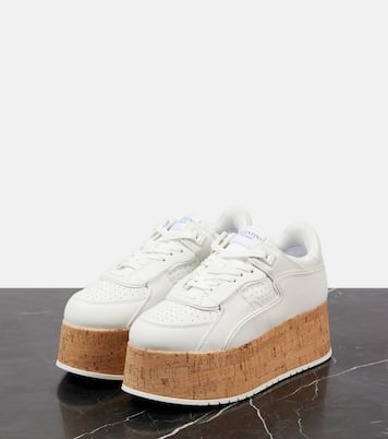 Freedots XL leather platform sneakers | Valentino Garavani