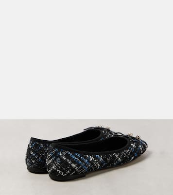 Elme tweed ballet flats | Jimmy Choo