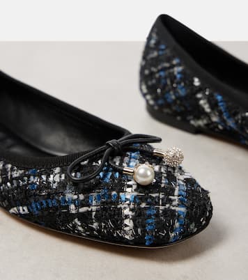 Elme tweed ballet flats | Jimmy Choo