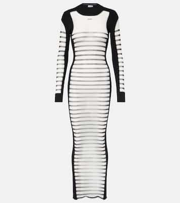 Abito lungo Mariniere in mesh a righe | Jean Paul Gaultier