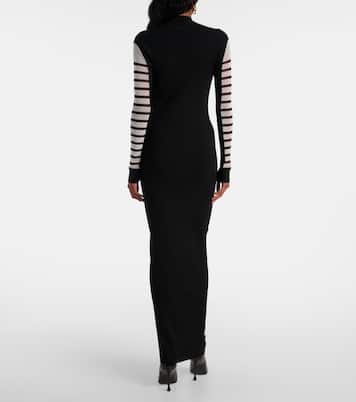 Abito lungo Mariniere in mesh a righe | Jean Paul Gaultier