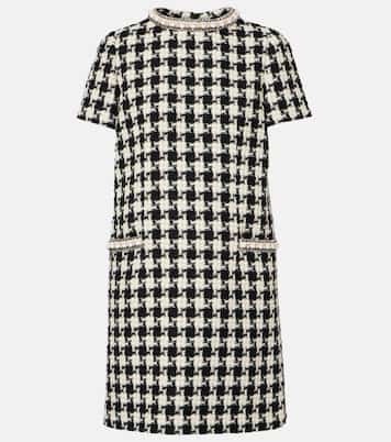 Vestido corto de tweed adornado | Valentino