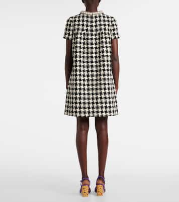 Vestido corto de tweed adornado | Valentino