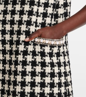Vestido corto de tweed adornado | Valentino