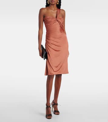 Abito midi in jersey con ruches | Tom Ford
