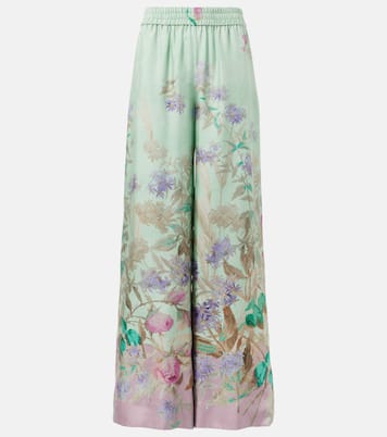 Pantalon ample en soie à fleurs | La DoubleJ