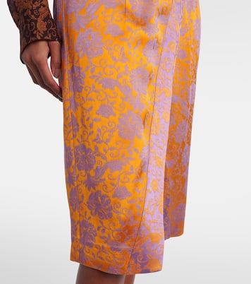 Gonna midi in jacquard di raso | Dries Van Noten