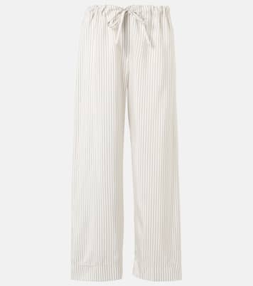Pantalones anchos Yayah de seda a rayas | The Row