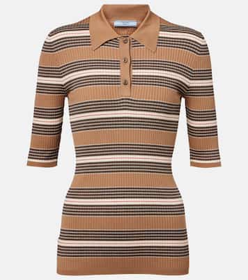 Pullover stile polo in misto cotone | Prada