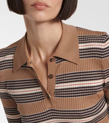 Pullover stile polo in misto cotone | Prada