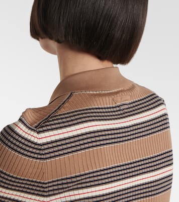 Pullover stile polo in misto cotone | Prada