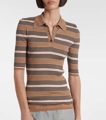 Pullover stile polo in misto cotone | Prada