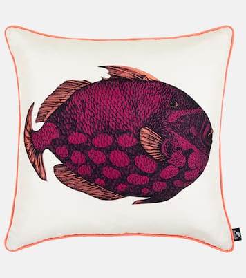 Coussin Pesce Balestra imprimé en soie | Fornasetti