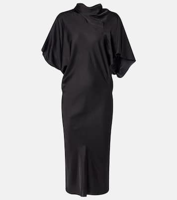 Seb draped charmeuse midi dress | Rick Owens