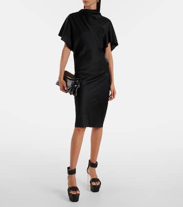 Seb draped charmeuse midi dress | Rick Owens