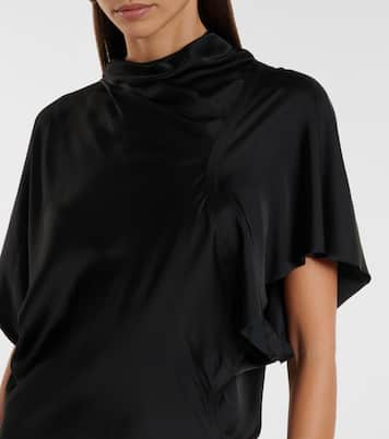 Seb draped charmeuse midi dress | Rick Owens