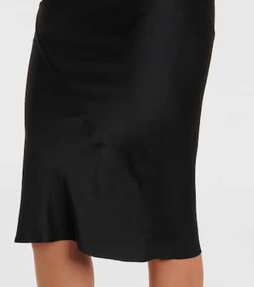 Seb draped charmeuse midi dress | Rick Owens