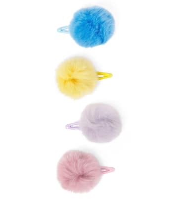 Set aus vier Haarspangen aus Faux Fur | Monnalisa