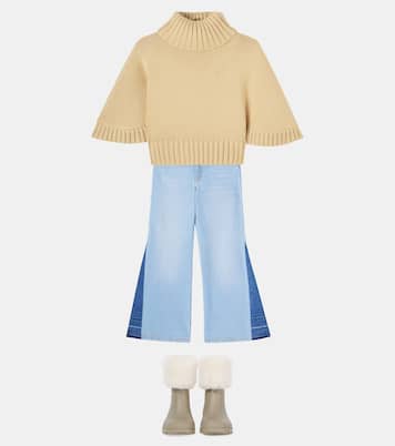 Turtleneck cotton and wool sweater | Chloé Kids