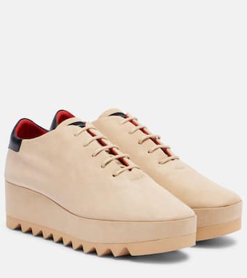 Sneak-Elyse faux suede wedge sneakers | Stella McCartney