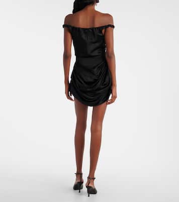 Ruched off-shoulder bustier dress | Magda Butrym