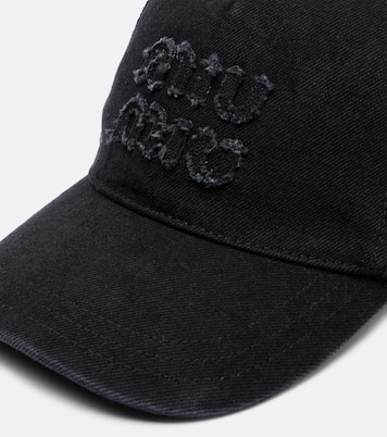 Logo denim baseball cap | Miu Miu