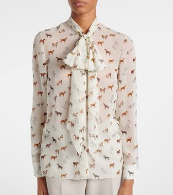 Shildon tie-neck silk blouse | Gabriela Hearst
